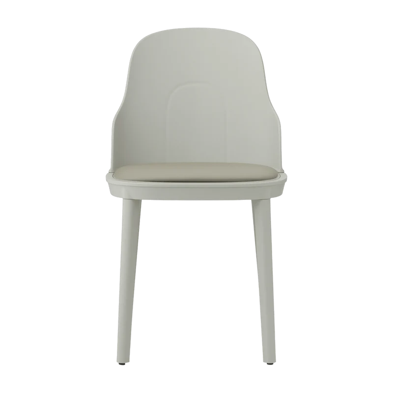 Chaise en polypropylène à l'assise en cuir gris chaud Allez Warm Grey - Normann Copenhagen