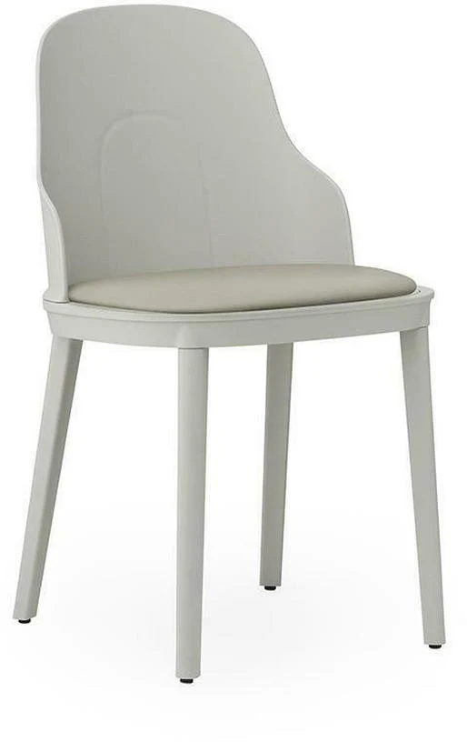 Chaise en polypropylène à l'assise en cuir gris chaud Allez Warm Grey - Normann Copenhagen
