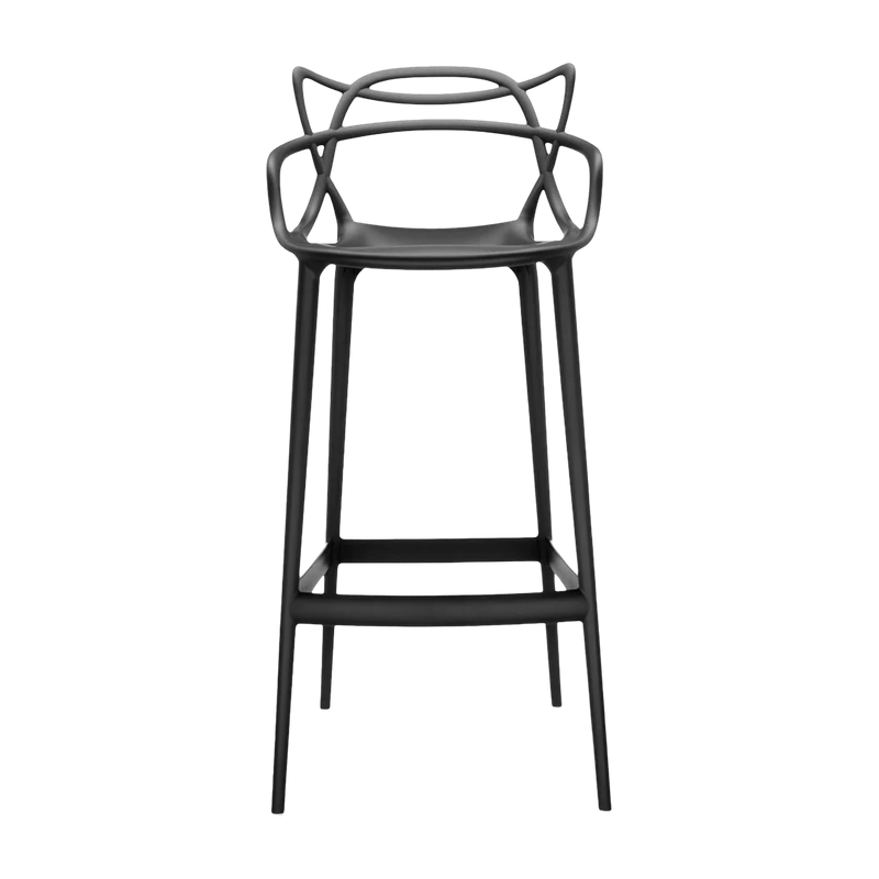 Chaise de bar noire 75 cm Masters - Kartell