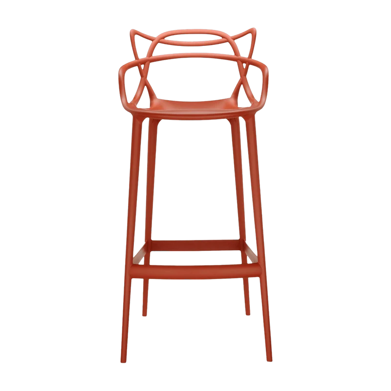 Chaise de bar rouge 75 cm Masters - Kartell