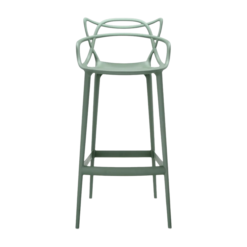 Chaise de bar verte 75 cm Masters - Kartell