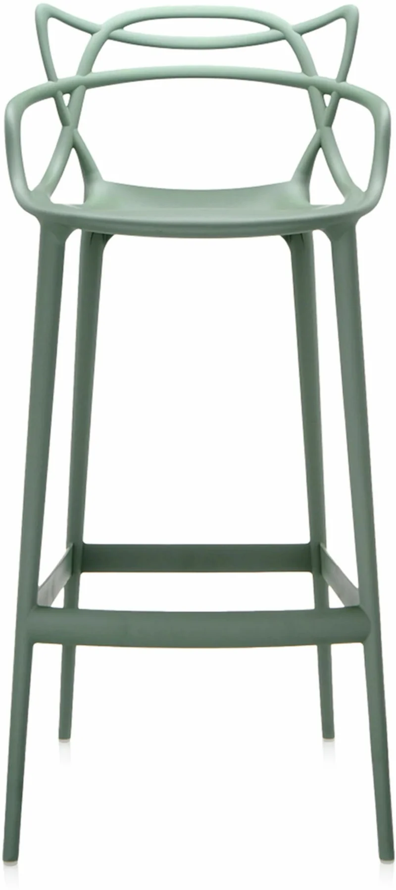 Chaise de bar verte 75 cm Masters - Kartell