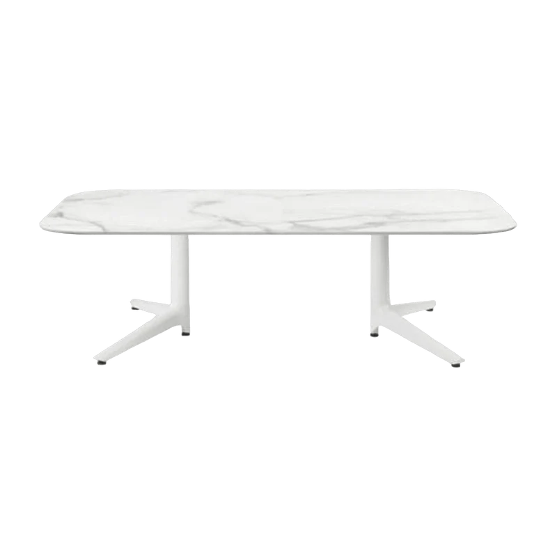 Table basse effet marbre blanc 180x90 Multiplo - Kartell