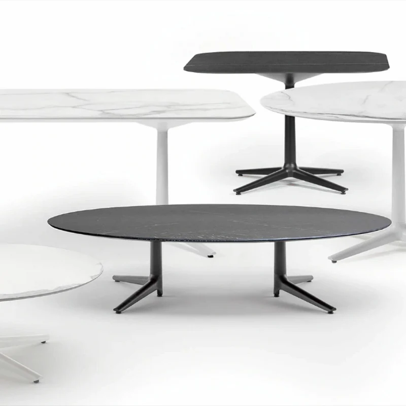 Table basse effet marbre blanc 180x90 Multiplo - Kartell