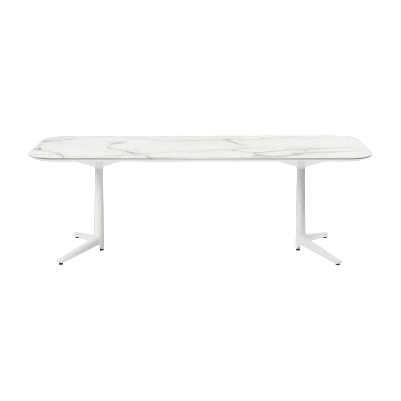 Table à manger effet marbre blanc 237x100 Multiplo - Kartell