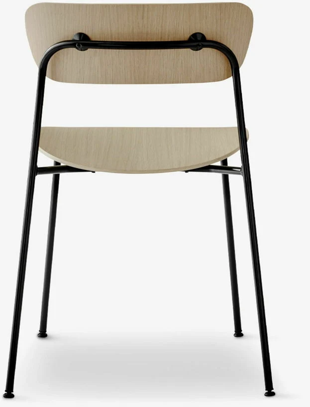 Chaise en chêne naturel et piètement noir AV1 Pavilion - &tradition
