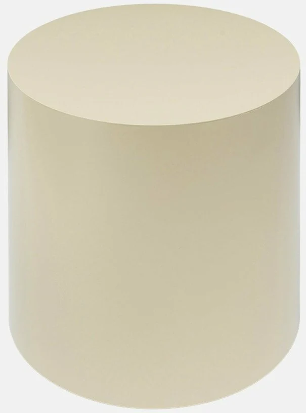 Table d'appoint à roulettes en acier beige 40 cm Hide Side - Hem