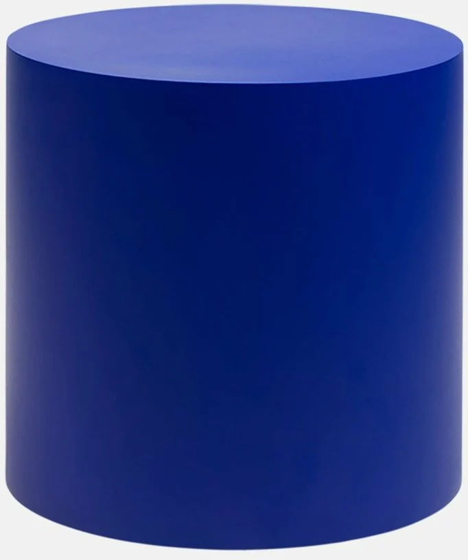 Table d'appoint à roulettes en acier bleu 40 cm Hide Side - Hem