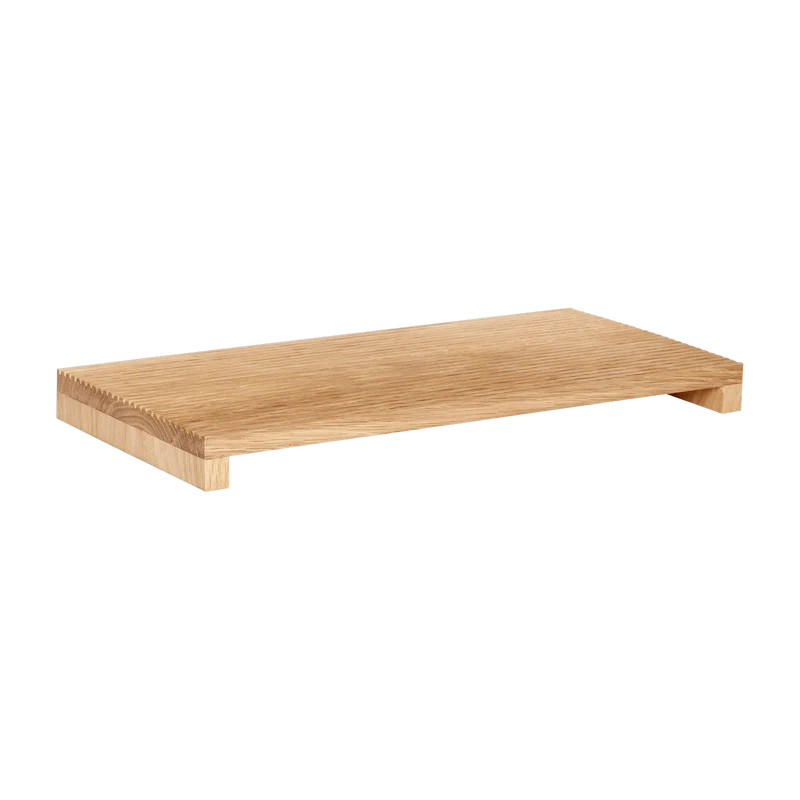 Plateau en bois de chêne strié - Hübsch