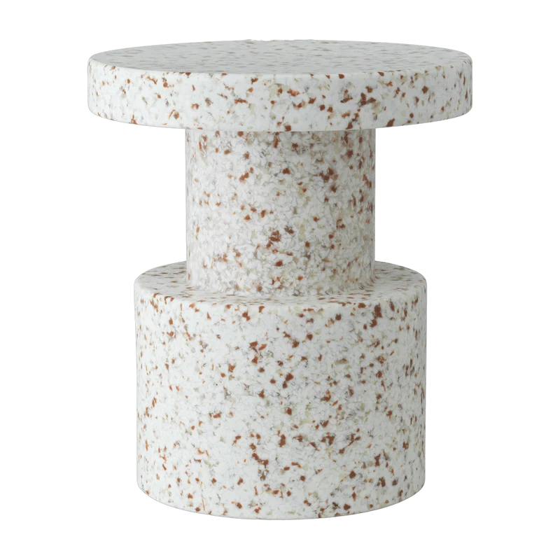 Tabouret blanc pixelisé en matière recyclée Bit blanc - Normann Copenhagen