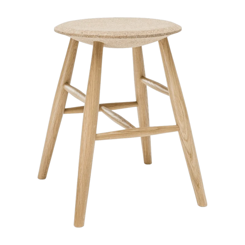 Tabouret en liège clair et bois naturel Drifted - Hem