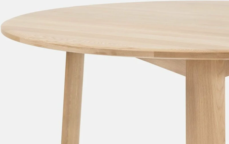 Table à manger ronde en chêne naturel Alle - Hem