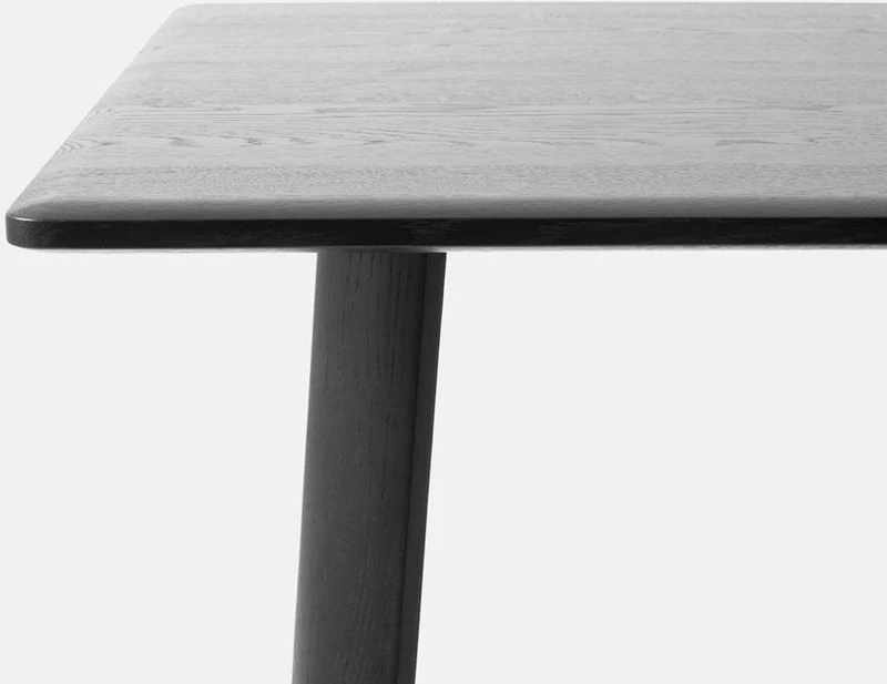Table à manger rectangulaire en chêne noir 160 cm Alle - Hem