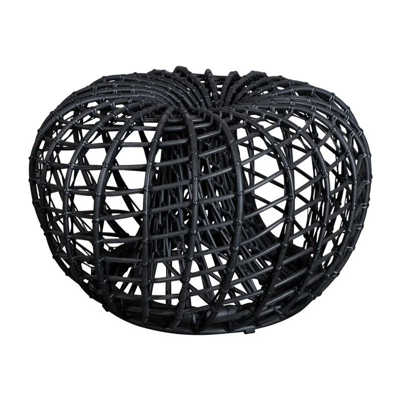Pouf en cannage noir Nest - Cane-Line