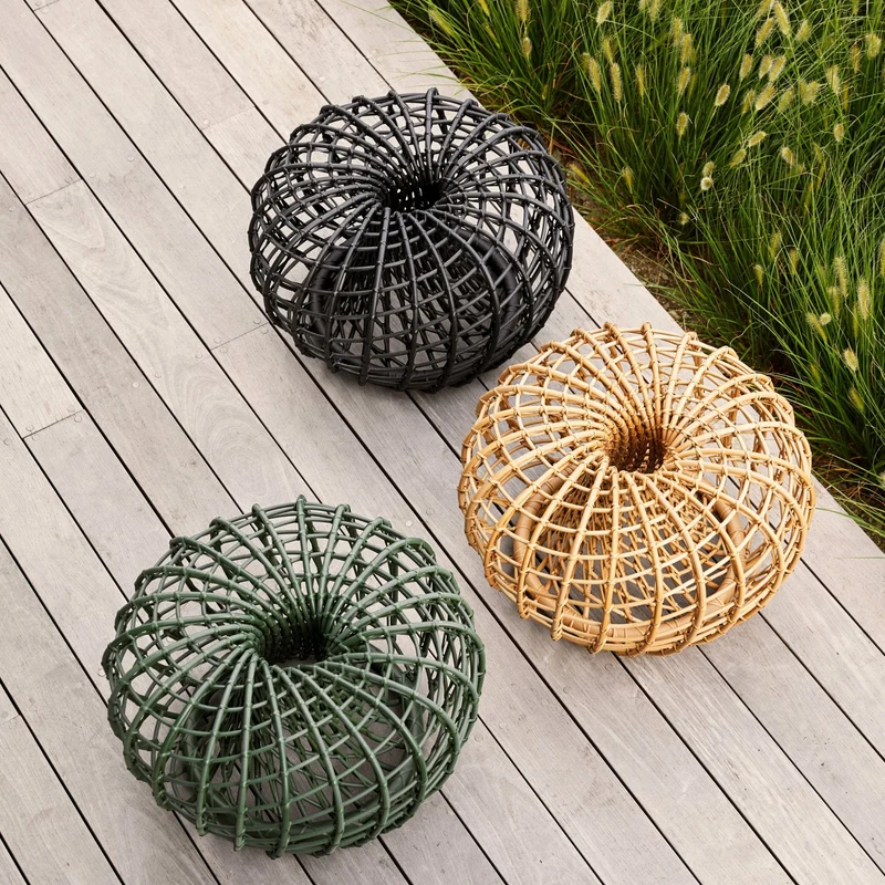 Pouf en cannage naturel Nest - Cane-Line