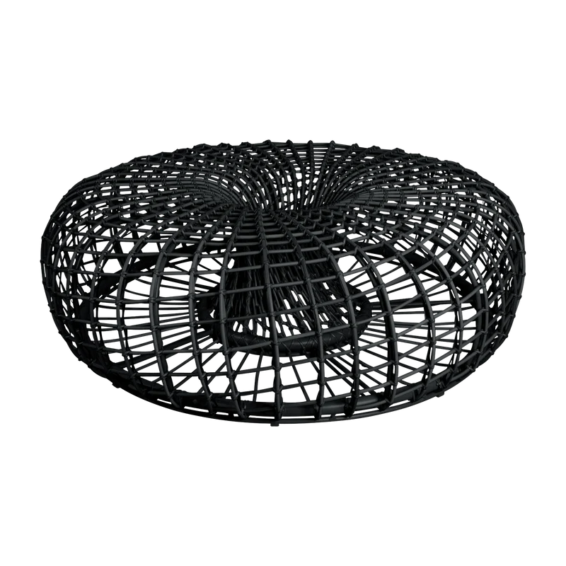 Table basse de jardin en cannage noir Nest - Cane-Line