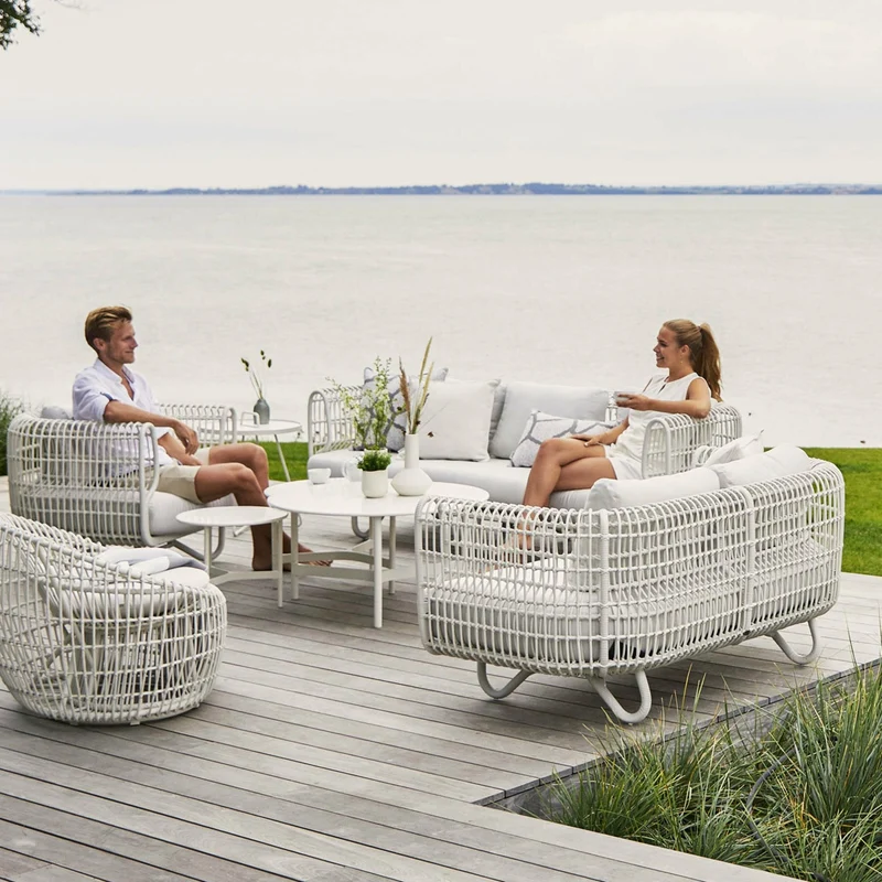 Fauteuil cadre blanc Nest - Cane-Line