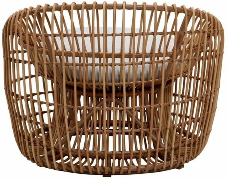 Fauteuil rond cadre naturel Nest - Cane-Line