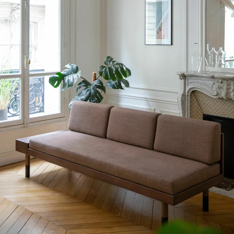 Banquette en laine marron Mid - Kann Design