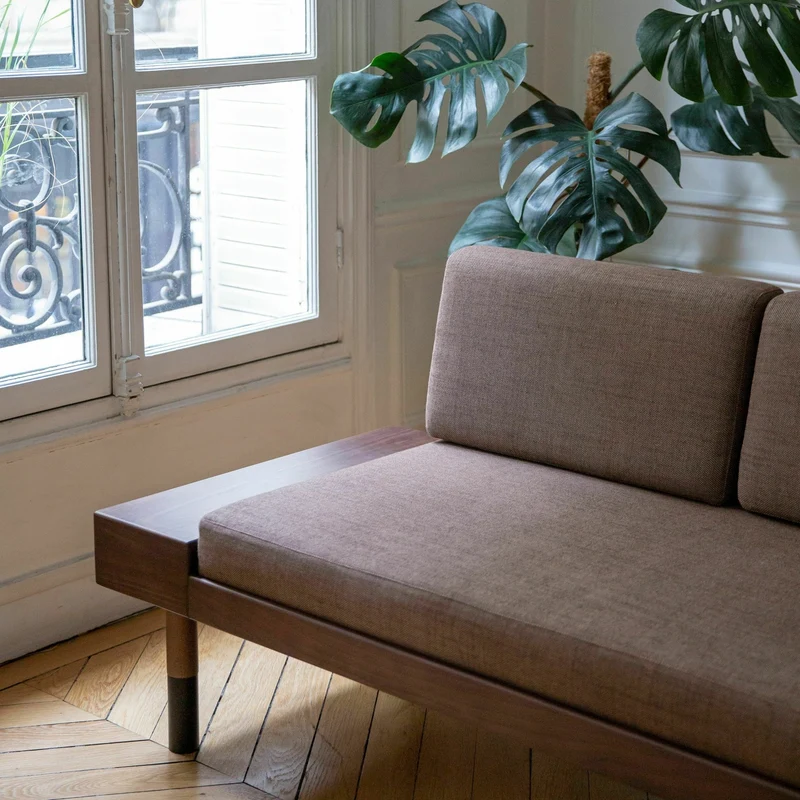 Banquette en laine marron Mid - Kann Design