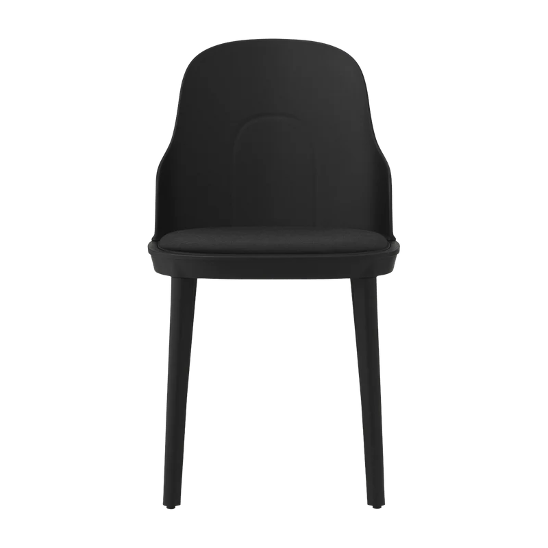 Chaise en polypropylène à l'assise en tissu canvas noir Allez noir - Normann Copenhagen