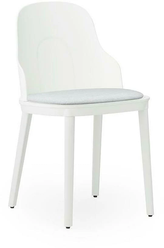 Chaise en polypropylène à l'assise en tissu canvas blanc Allez blanc - Normann Copenhagen
