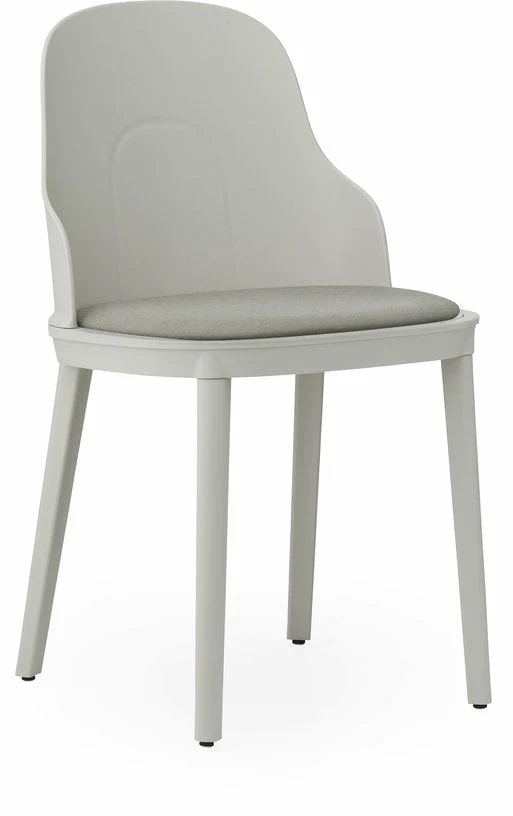 Chaise en polypropylène à l'assise en tissu canvas gris chaud Allez Warm Grey - Normann Copenhagen