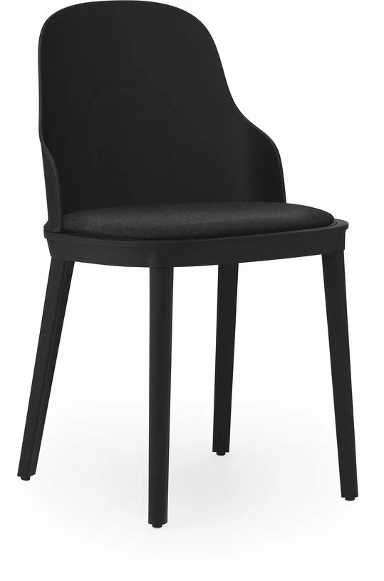 Chaise en polypropylène à l'assise en tissu MLF noir Allez noir - Normann Copenhagen