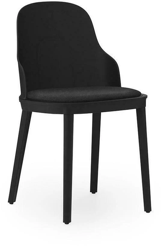 Chaise en polypropylène à l'assise en tissu MLF noir Allez noir - Normann Copenhagen