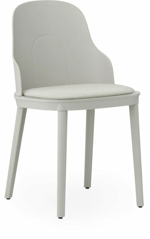 Chaise en polypropylène à l'assise en tissu MLF gris chaud Allez Warm Grey - Normann Copenhagen
