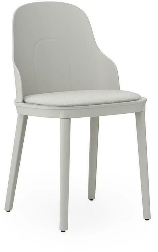Chaise en polypropylène à l'assise en tissu MLF gris chaud Allez Warm Grey - Normann Copenhagen