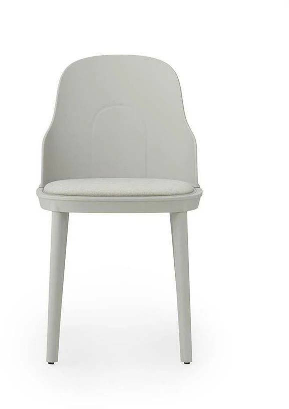 Chaise en polypropylène à l'assise en tissu MLF gris chaud Allez Warm Grey - Normann Copenhagen