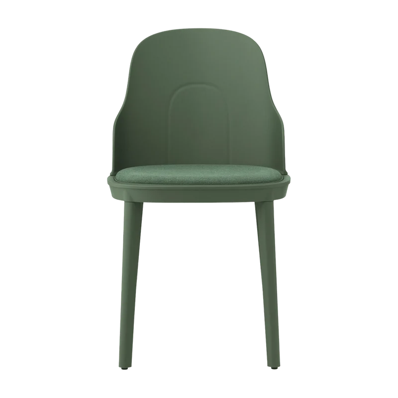 Chaise en polypropylène à l'assise en tissu MLF vert parc Allez Park vert - Normann Copenhagen