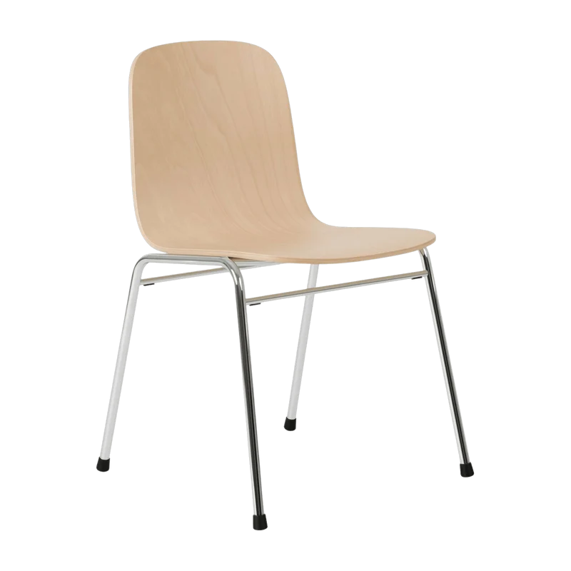 Chaise en bois naturel et cadre argenté Touchwood - Hem