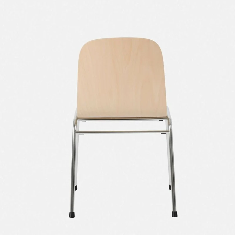 Chaise en bois naturel et cadre argenté Touchwood - Hem