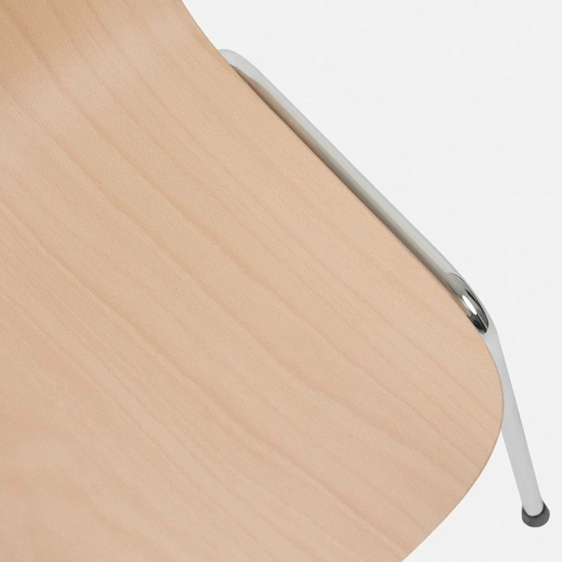 Chaise en bois naturel et cadre argenté Touchwood - Hem
