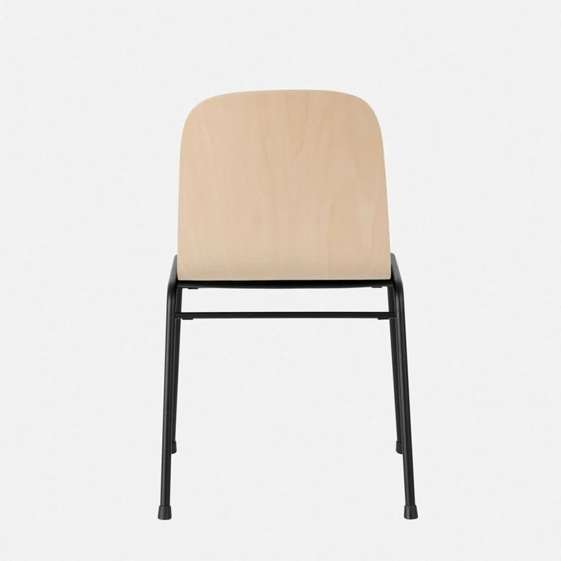Chaise en tissu gris et cadre noir Touchwood - Hem