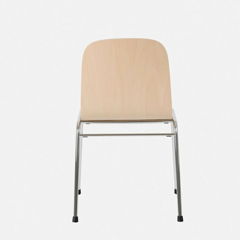 Chaise en tissu gris et cadre argenté Touchwood - Hem