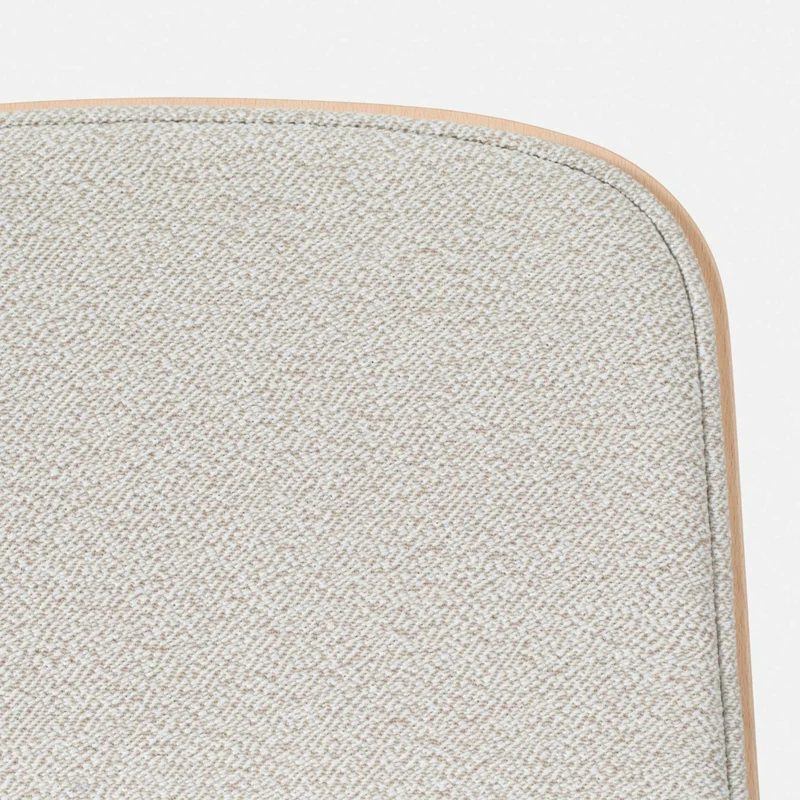 Chaise en tissu gris et cadre argenté Touchwood - Hem