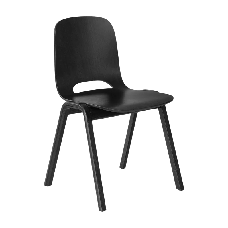 Chaise en bois noir Touchwood - Hem