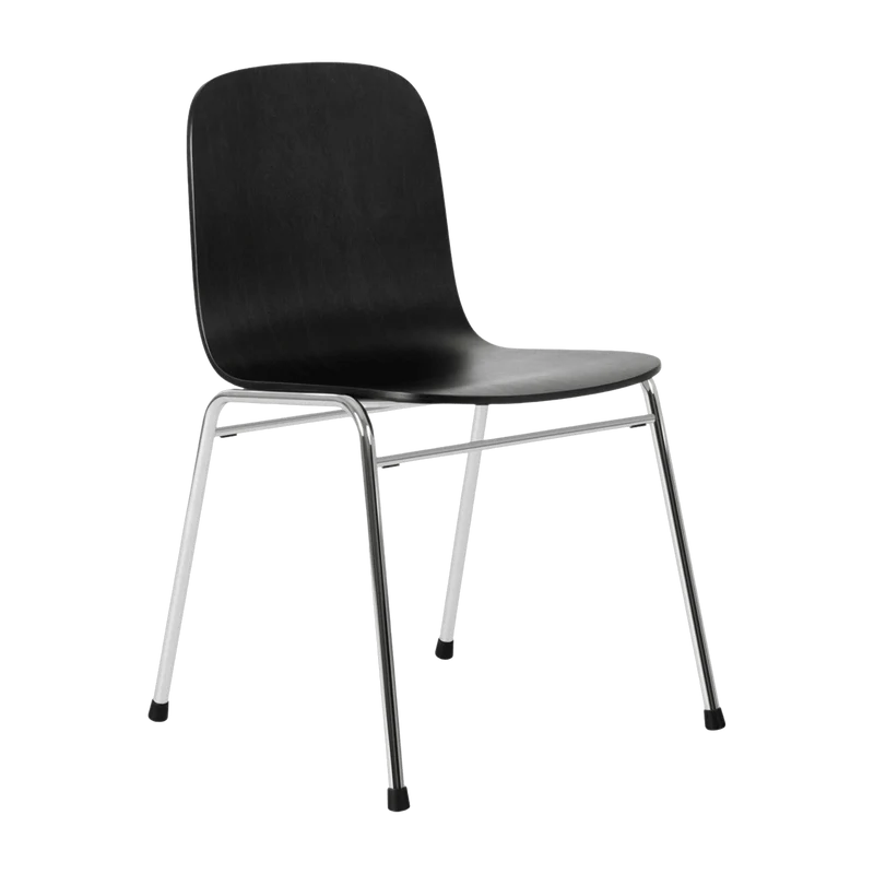 Chaise en bois noir et cadre argenté Touchwood - Hem