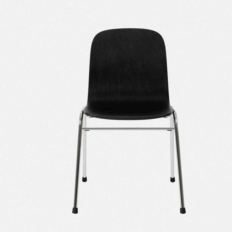 Chaise en bois noir et cadre argenté Touchwood - Hem