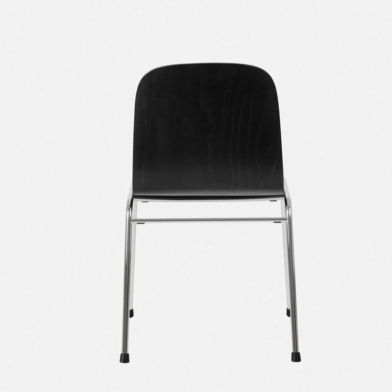 Chaise en bois noir et cadre argenté Touchwood - Hem