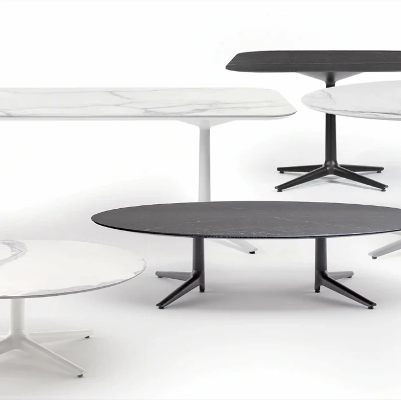 Table basse ovale noire 192x118 Multiplo - Kartell