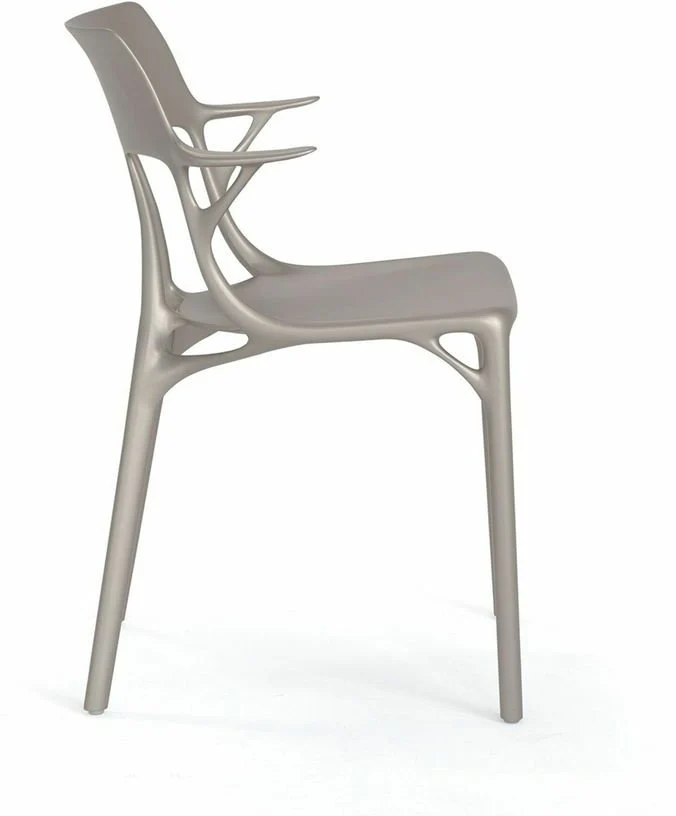 Chaise avec accoudoirs grise A.I - Kartell