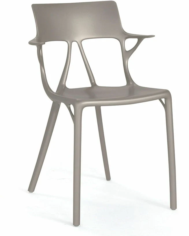 Chaise avec accoudoirs grise A.I - Kartell