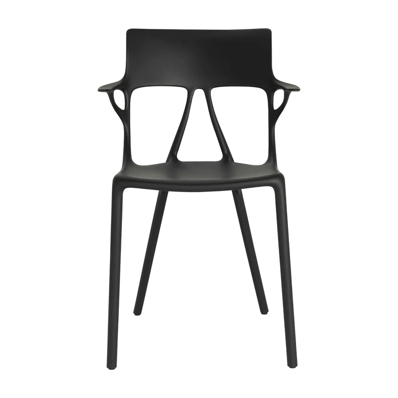 Chaise avec accoudoirs noire A.I - Kartell