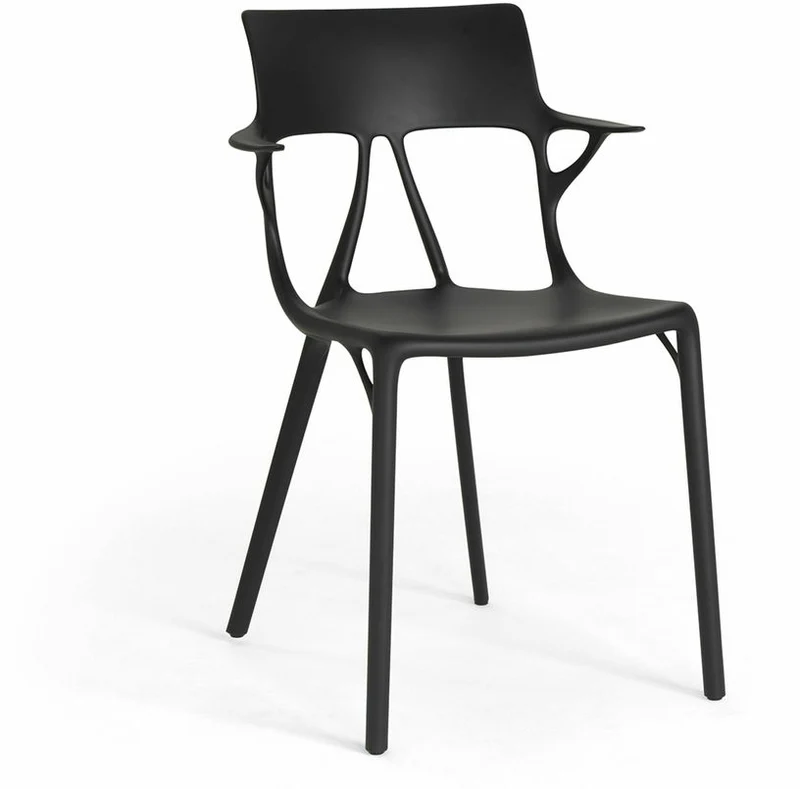 Chaise avec accoudoirs noire A.I - Kartell