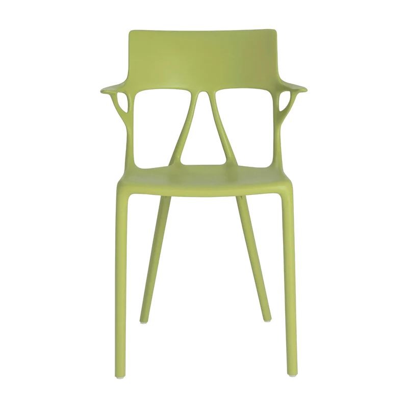 Chaise avec accoudoirs verte A.I - Kartell