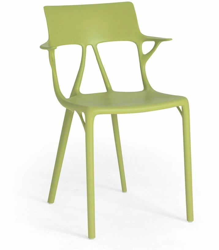Chaise avec accoudoirs verte A.I - Kartell